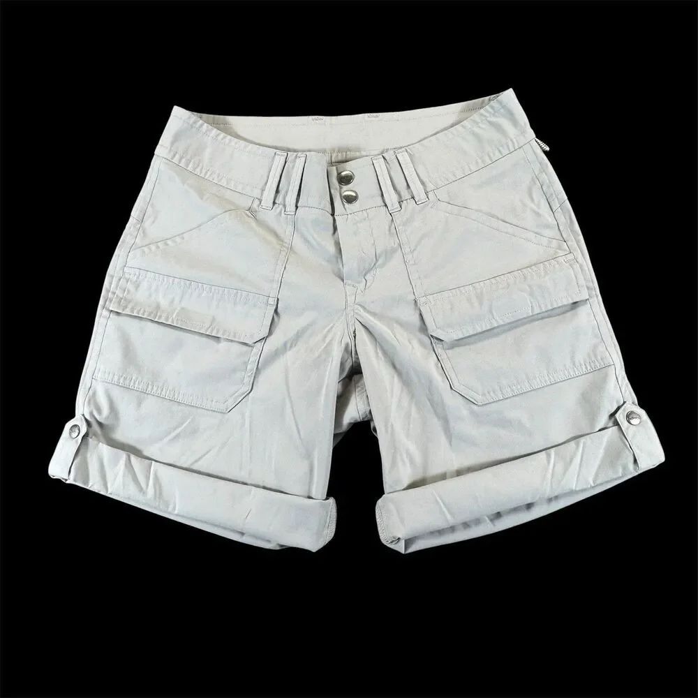 Koppen Sz 6 Cargo Roll-Up Hiking Shorts Women's Gray Outdoor Active
